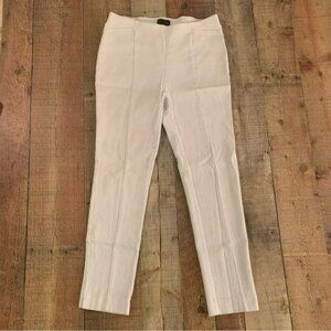 Eric womens waffle ribbed knit skinny pants in white -10